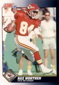 Naz Worthen Kansas City Chiefs 1991 Score NFL #478
